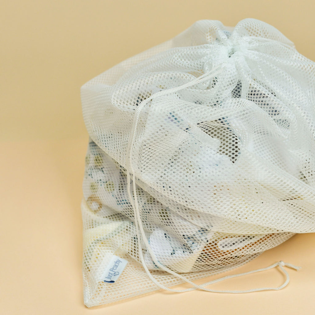 Reusable Mesh Diaper Pail Liners 2-Pack | Cloth Diapers | Just Peachy
